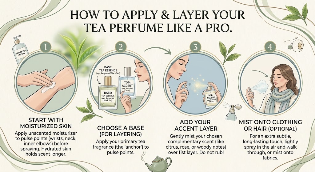 How to Apply and Layer Your Tea Perfume Like a Pro